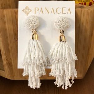 Panacea beaded tassel earrings (new, never worn)